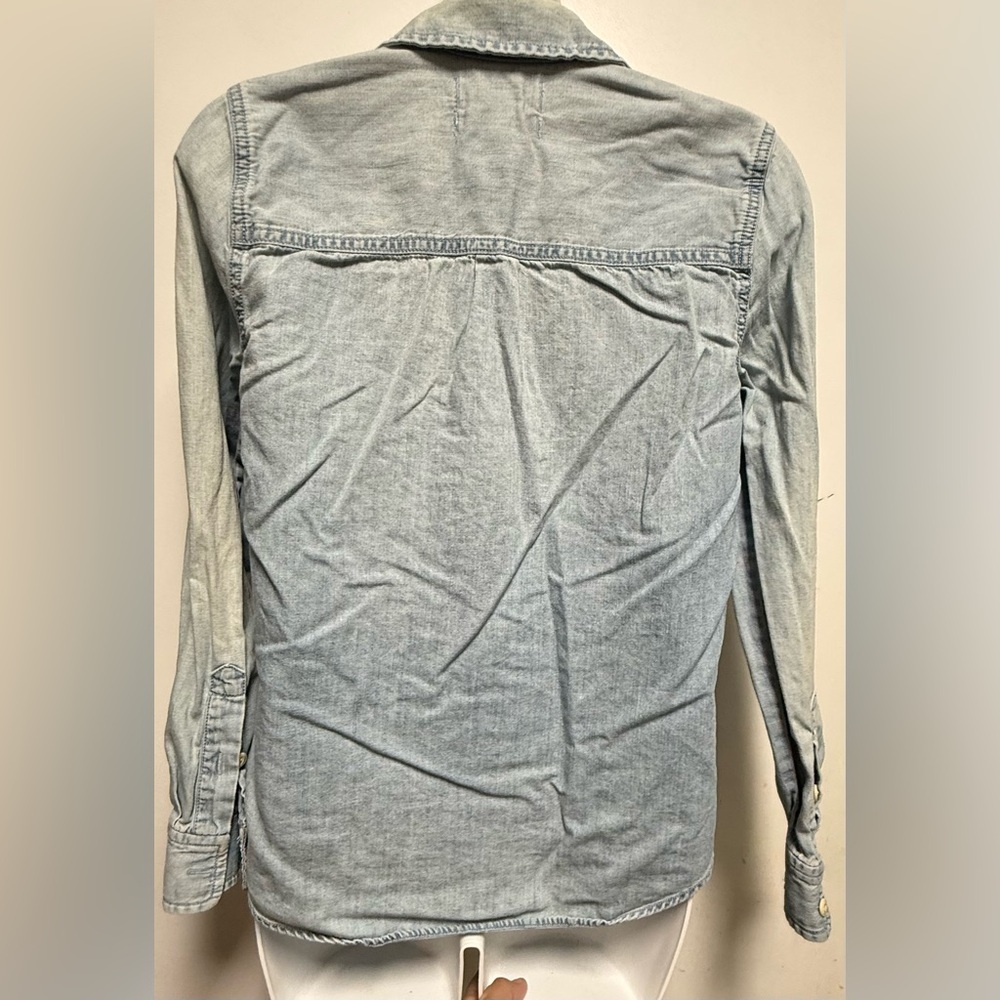 Madewell Sky Blue Denim Shirt Size XS - Picture 3 of 6
